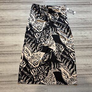 NWT Target Future Collective Women's Botanical Tie Front Flowy Midi Skirt